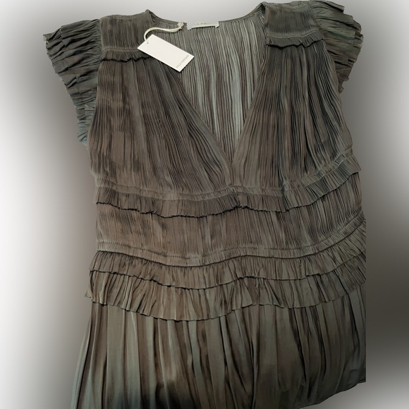 NWT Ulla Johnson size 4 silk jolee dress. Pleated all over. - Picture 8 of 10